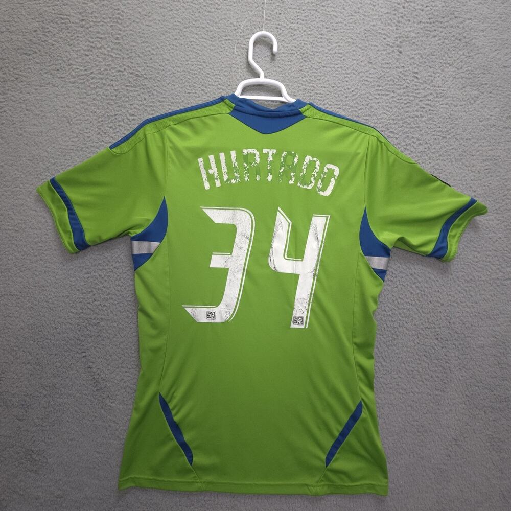 Seattle Sounders Jersey Mens Medium Adidas Climacool 11/12 Home Jhon Hurtado #34 - Picture 2 of 16